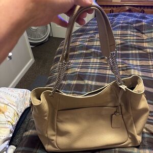 EUC Everyday Pebbled Leather Tote Bag in Taupe